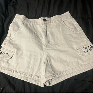 Elegant High-Waisted White Shorts